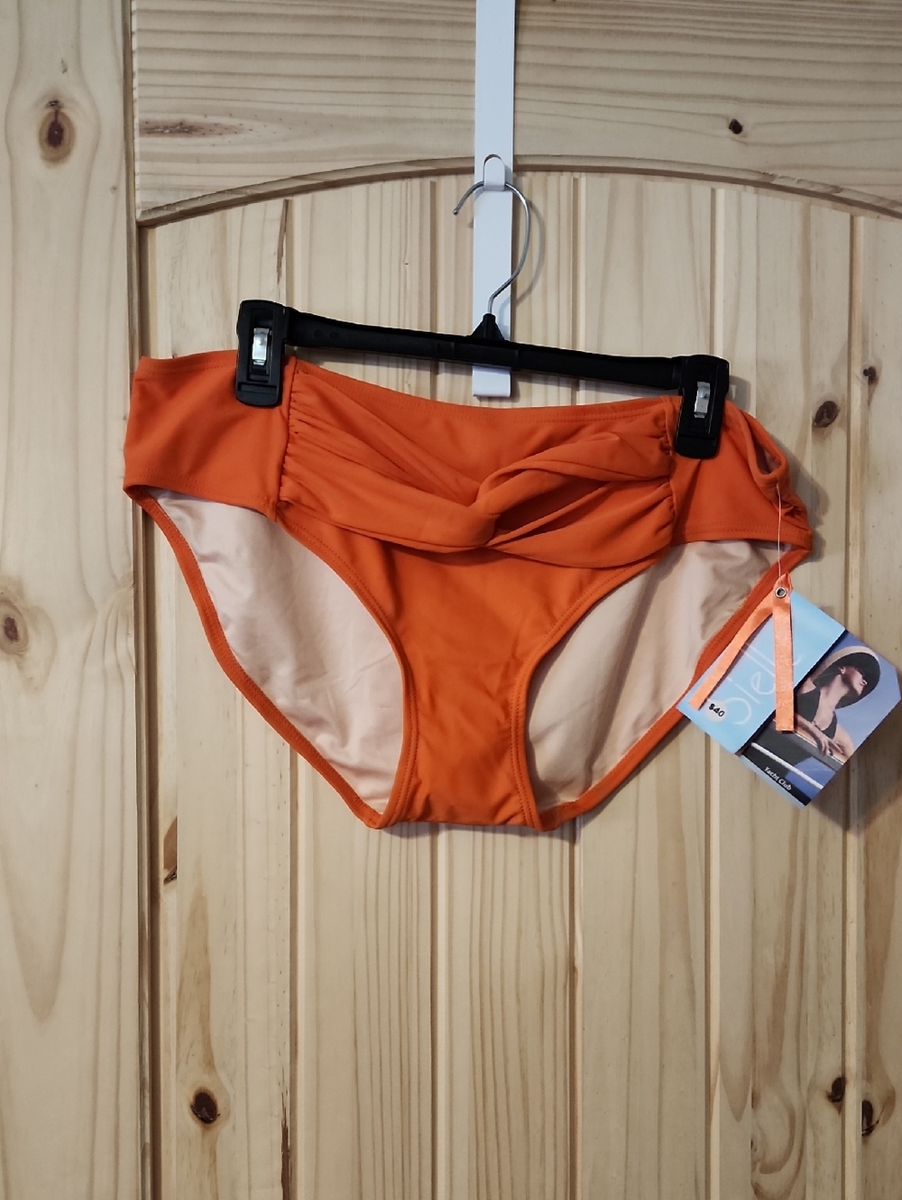 NWT Sielle Orange Swim Bikini Bottom with Twist Front